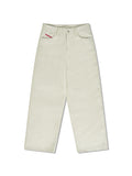 "Pearl Grey" Woven Leather Pants