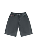 "Stealth Black" Woven Leather Shorts