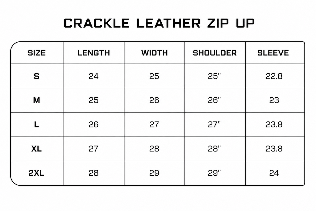 Crackle Leather Zip Up