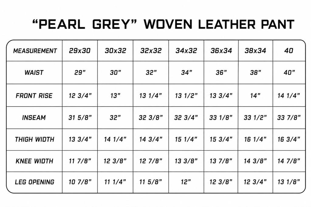 "Pearl Grey" Woven Leather Pants