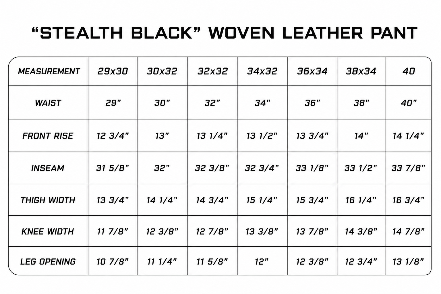 "Stealth Black" Woven Leather Pants