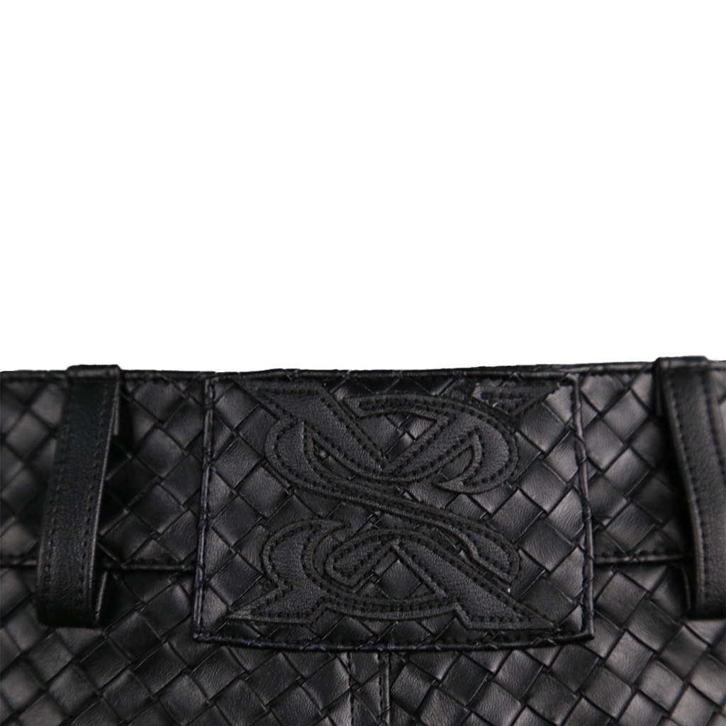 SEEKINGAMOR Woven Leather Pants