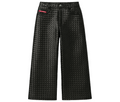 SEEKINGAMOR Woven Leather Pants